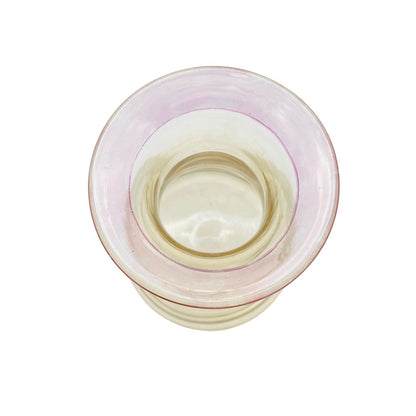 Vintage Glas Vase H 16,2 cm 60er 70er Pop Art irisierend Blumenvase