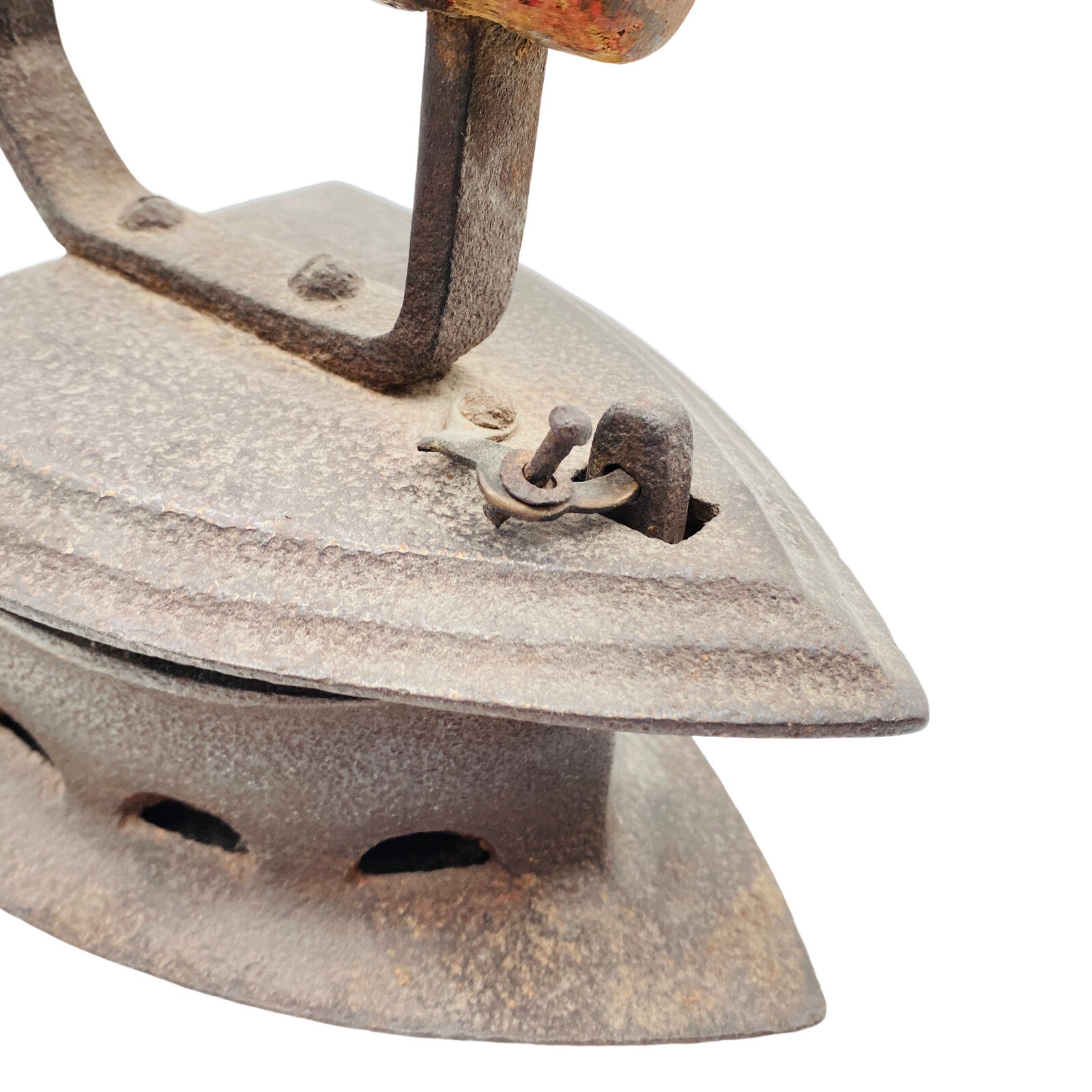 Altes Bügeleisen Reisebügeleisen Eisen für Kohle H 17 cm Dekoration Vintage