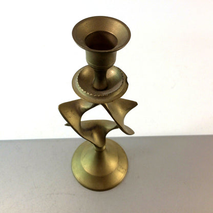Messing Kerzenhalter 50er 60er Kerzenständer Vintage 18,5 cm Stern 