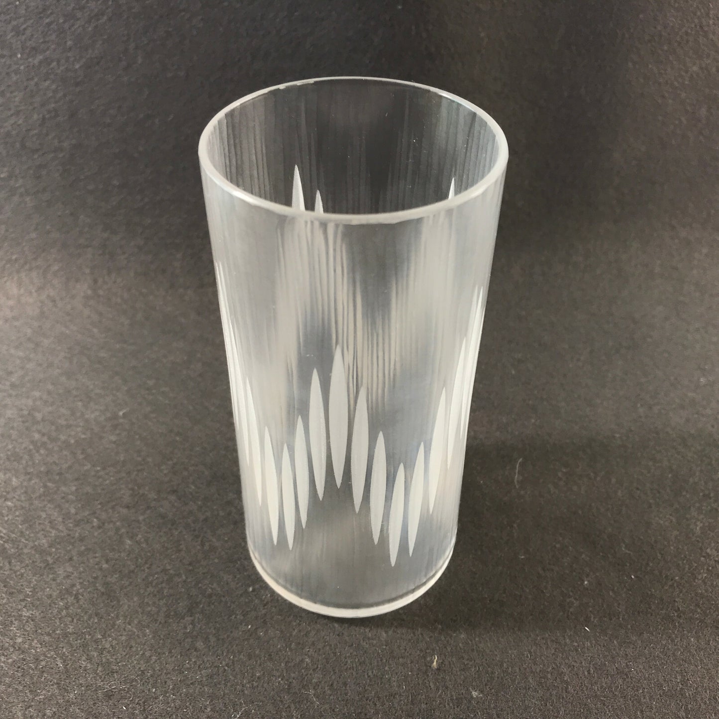 Gerhard SCHECHINGER Vase Glas Martelé Schliff 12,5 cm 80er 70er