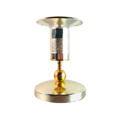 Kerzenhalter 50er 60er VINTAGE versilbert  Kerzenständer mit Gold