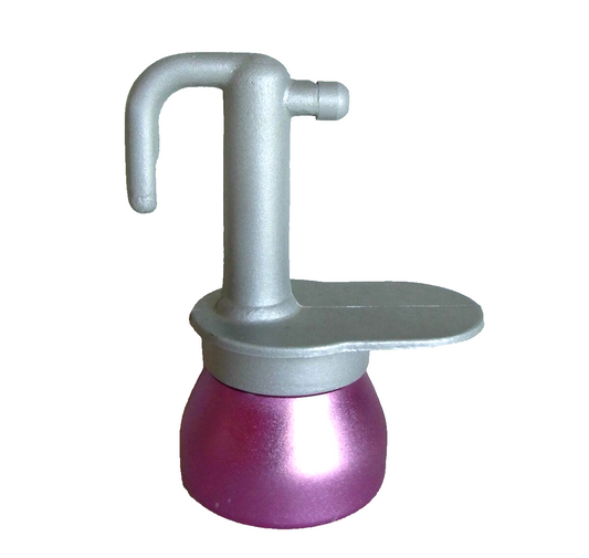 BREVETTATO Espressokocher ITALY Alu silber grau / pink Espresso