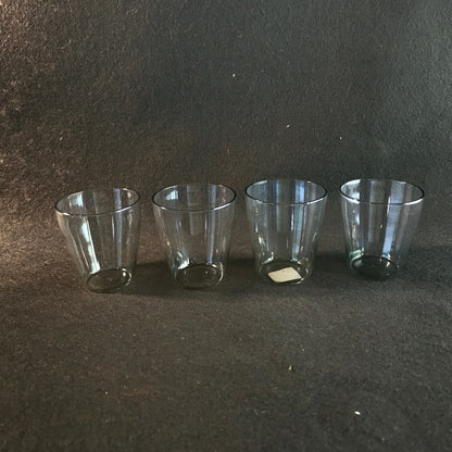 Vintage Schnapsgläser 50er 60er irisierend MID CENTURY Glas 5 cm