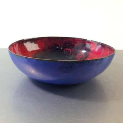 MID CENTURY Emaille Schale D 12 cm 50er Vintage Teller