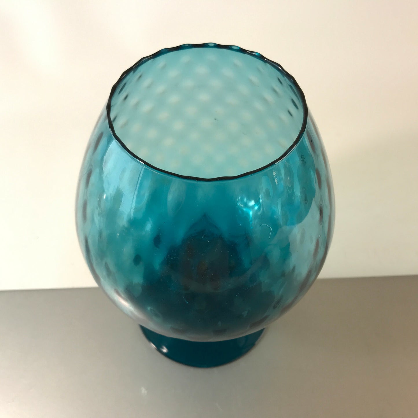 Vintage Vase türkis 50er 60er 20,5 cm MID CENTURY Pokal 