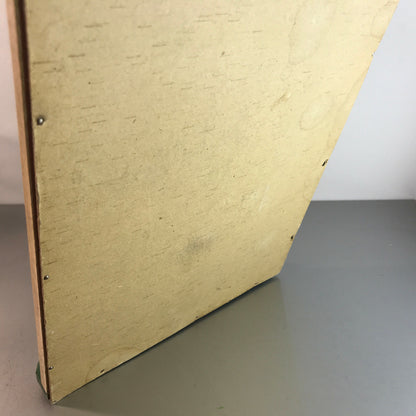 Art Déco 40er 50er 60er Tablett Holztablett Glasplatte 19,5 x 30 cm grün