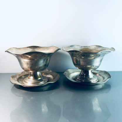 Schalen Set versilbert Vintage MID CENTURY 40er 50er Übertopf Schüssel