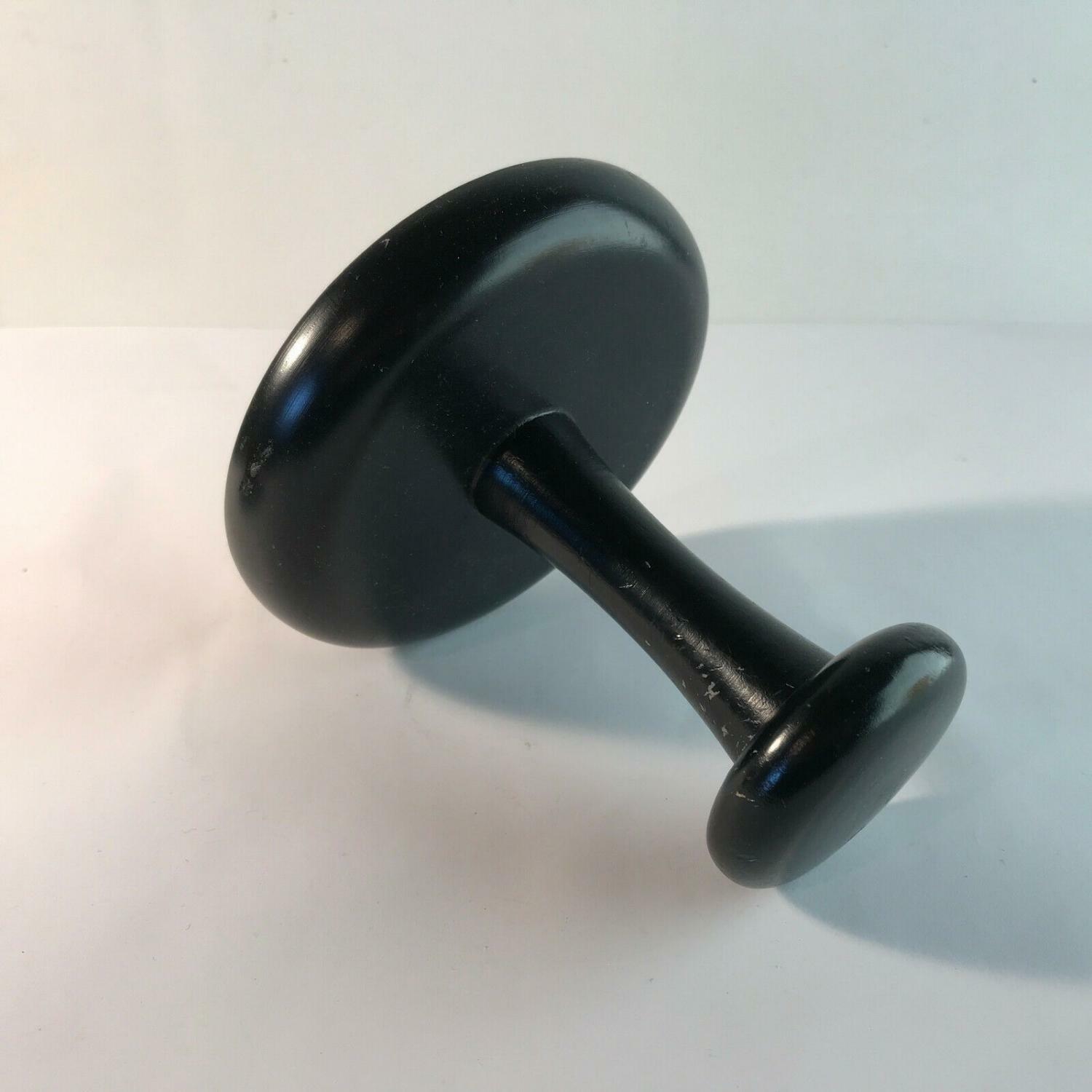 Wandhacken Hacken schwarz 70erHolz Garderobe D 12,5 cm