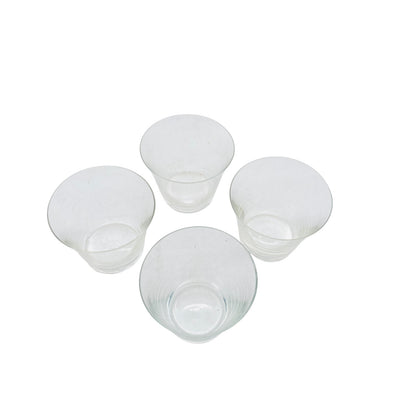 Teegläser für Halter 50er 60er Vintage MID CENTURY Teetassen Glas 4er Set H 6,3