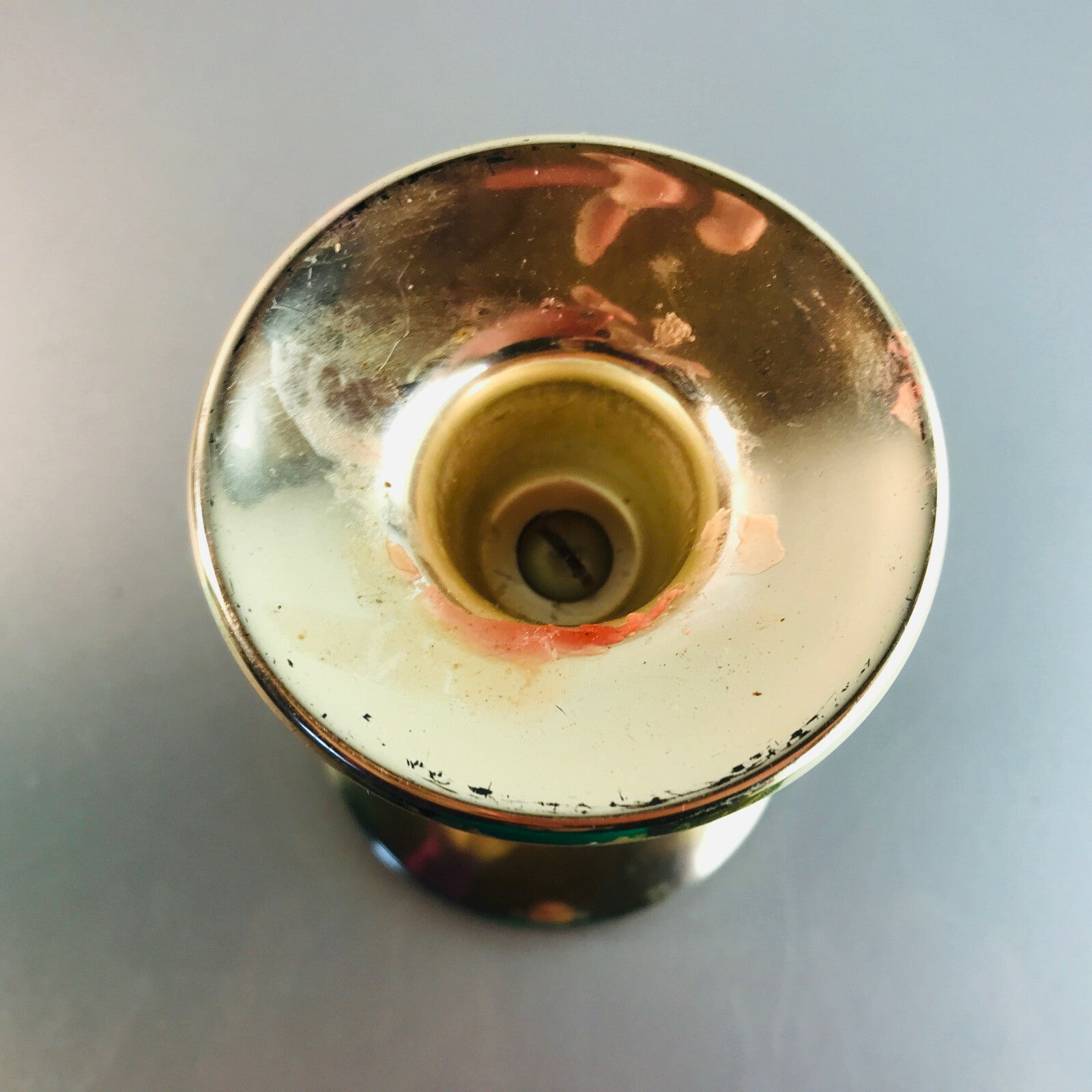 Kerzenhalter 50er 60er VINTAGE versilbert  Kerzenständer mit Gold