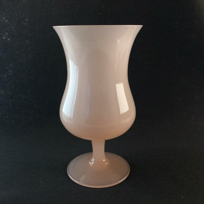 Vintage Vase rosa 50er 60er Rose 20,5 cm Vase Glas Pokal