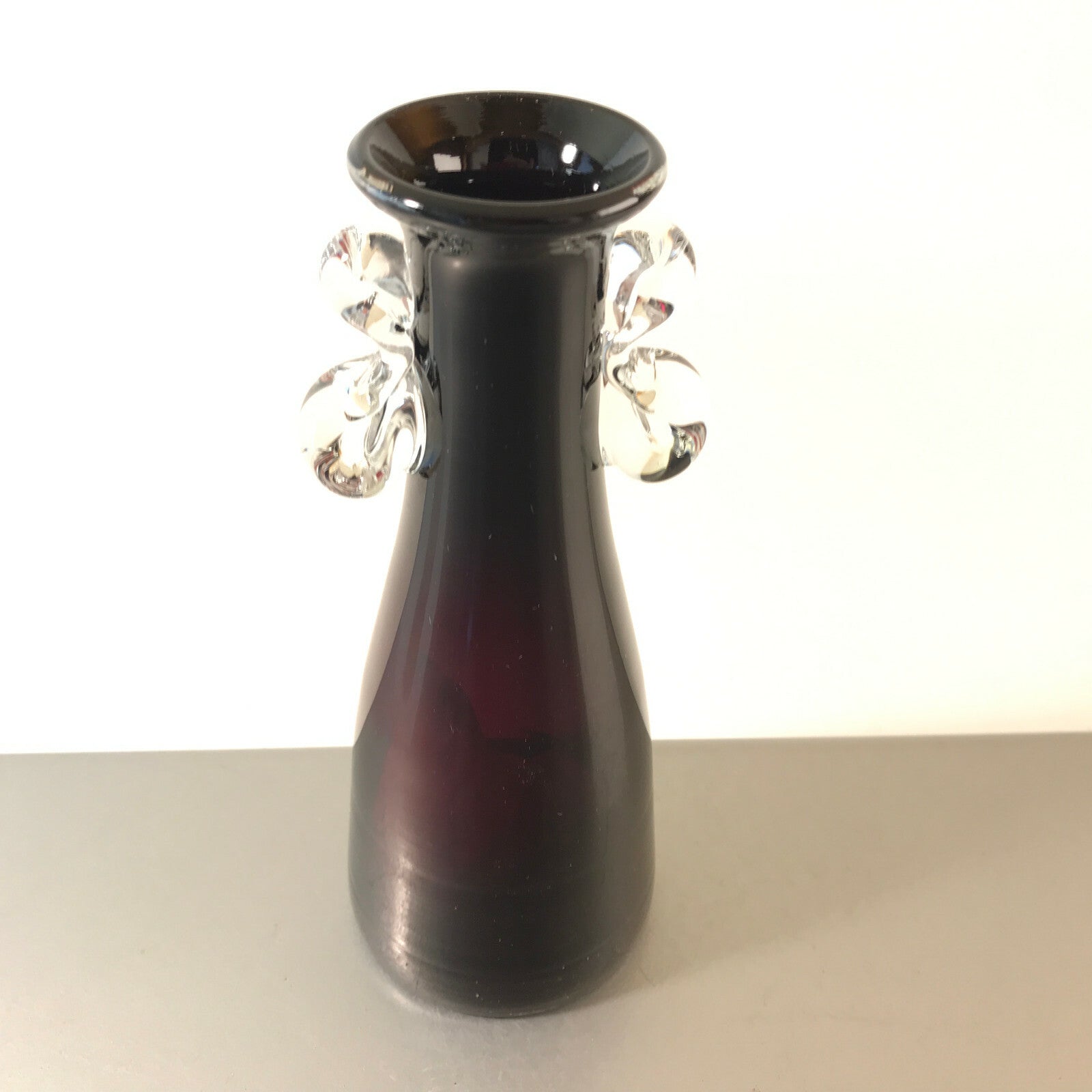 Vase rot 16 cm 50er 60er MID CENTURY Vase Glas Dekoration Vintage