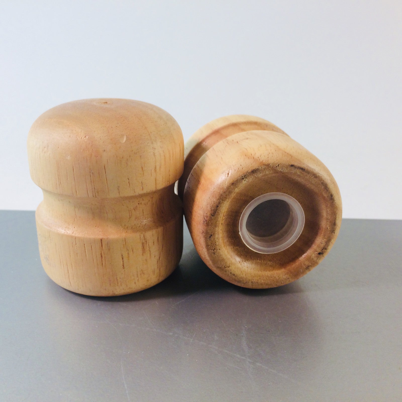 Salz- und Pfefferstreuer Holz 70er 60er MID CENTURY H 7,5 cm