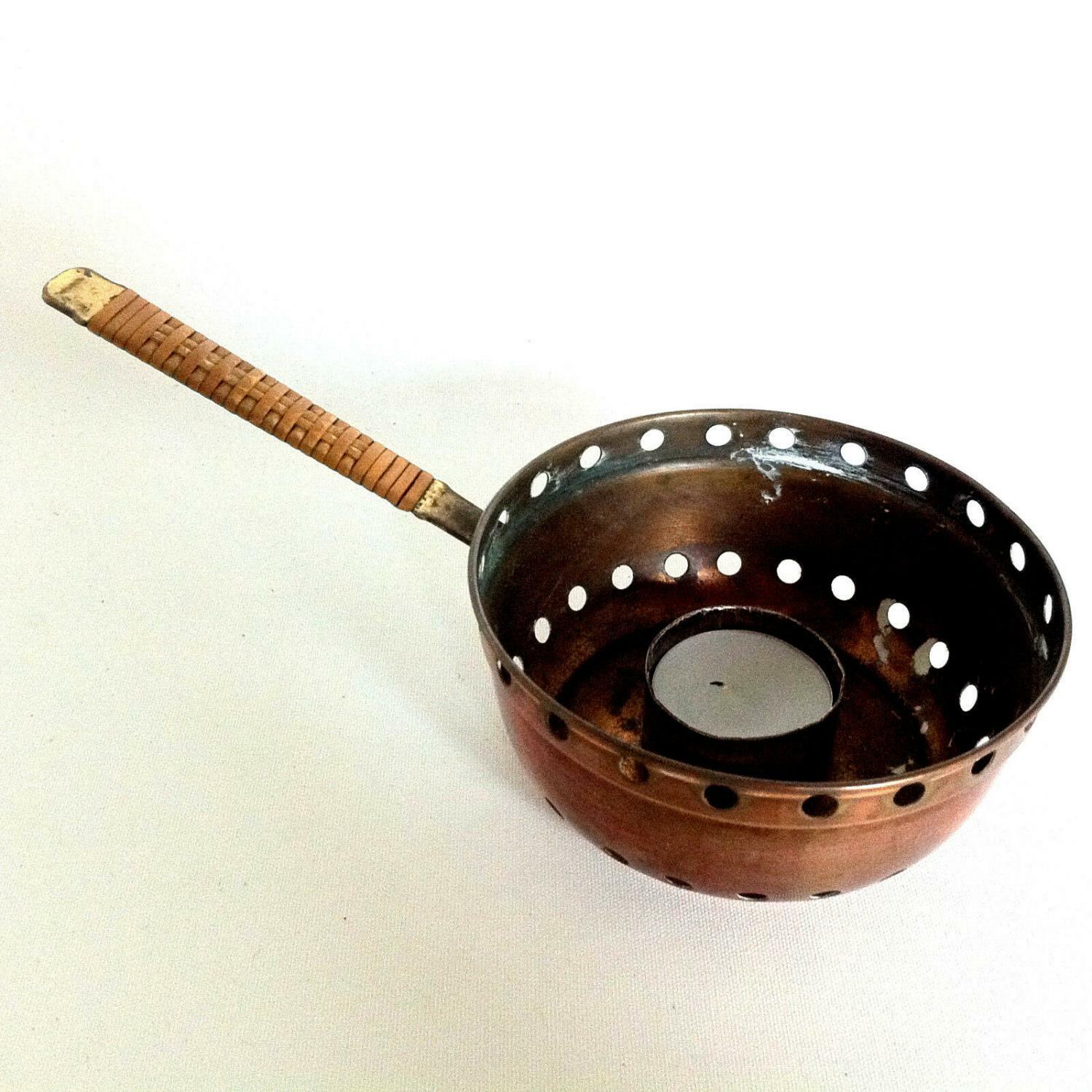 Stövchen Kupfer Hammerschlag 50er MID CENTURY Rechaude (unb. punziert)