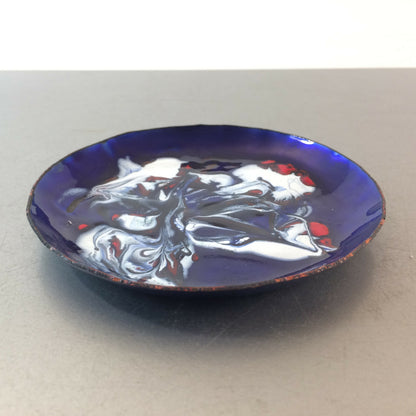 MID CENTURY Emaille Schale D 12 cm 50er 60er 70er Vintage Teller 