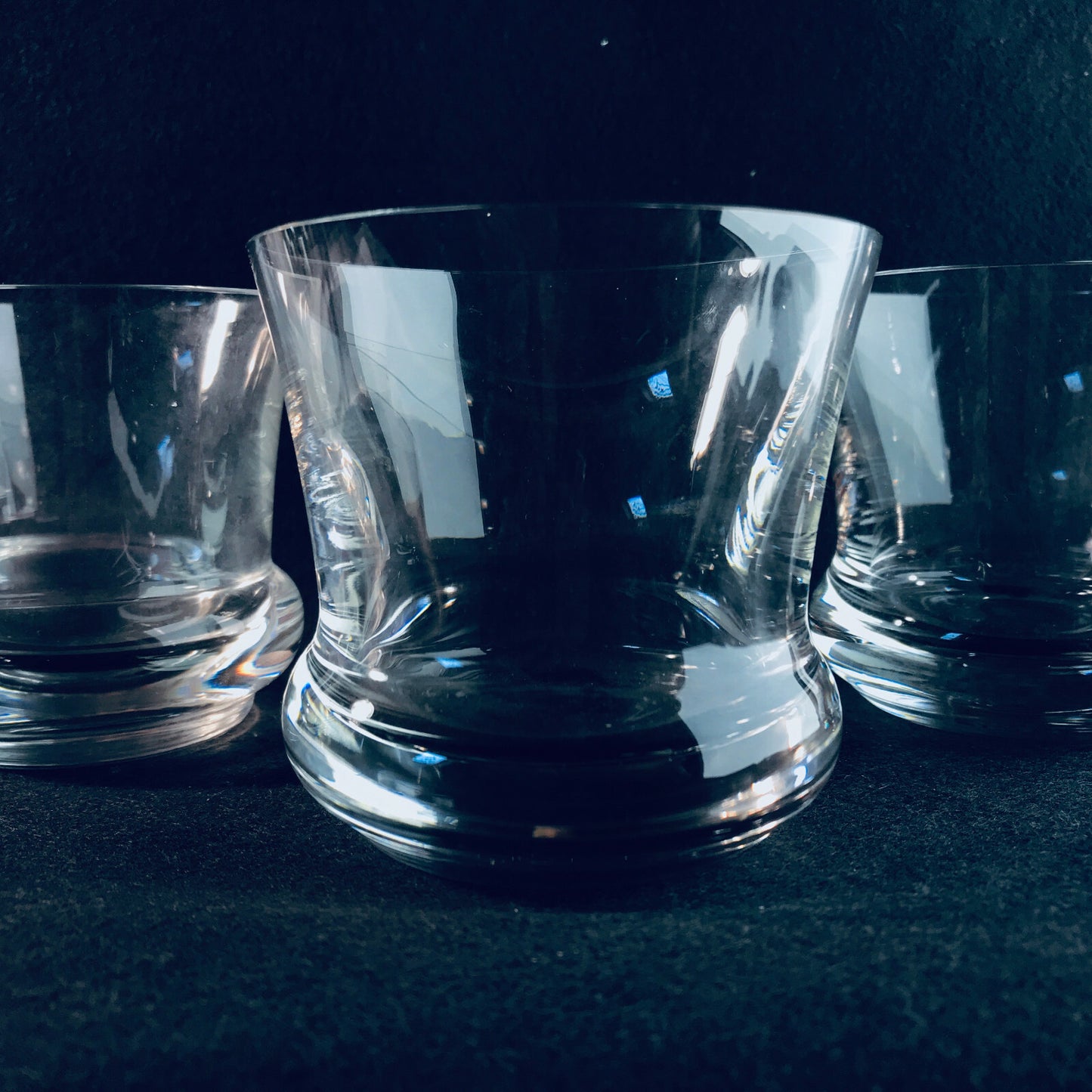 Gläser 2er Set Wassergläser Trinkgläser H 7,8 cm schwerer Fuß