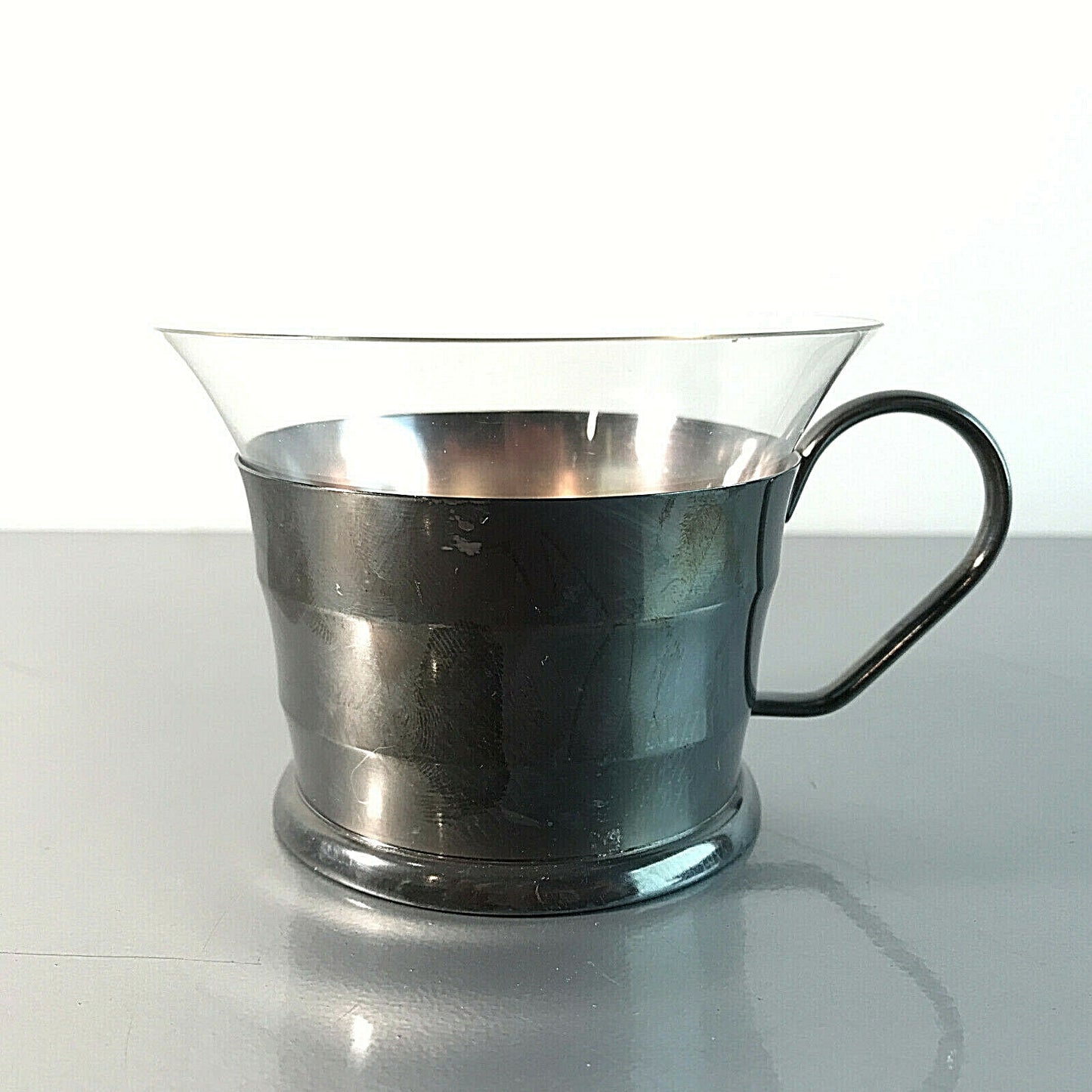 Art Déco Teetasse 30er 40er 50er VINTAGE versilbert Tasse Halter