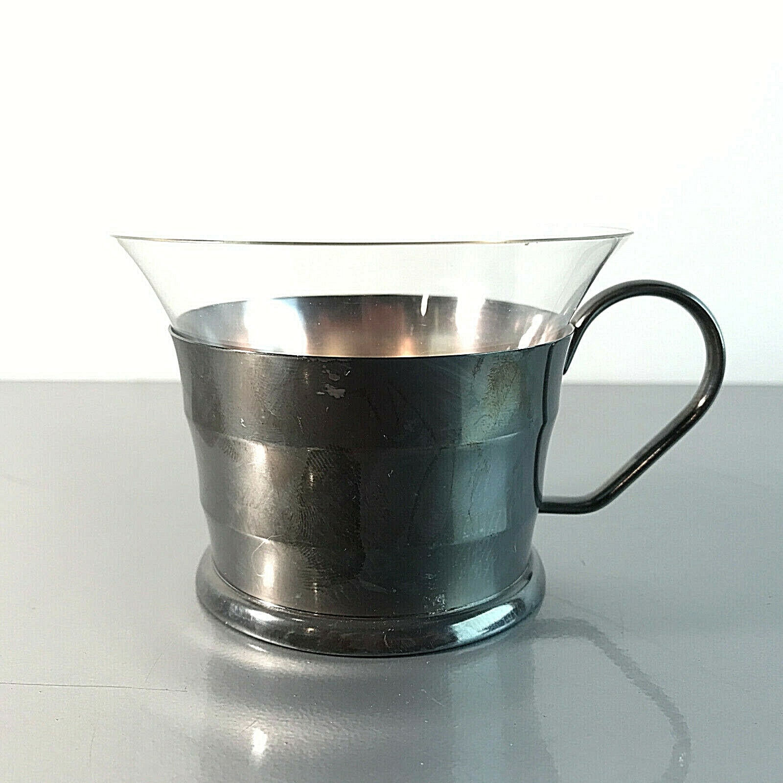 Art Déco Teetasse 30er 40er 50er VINTAGE versilbert Tasse Halter
