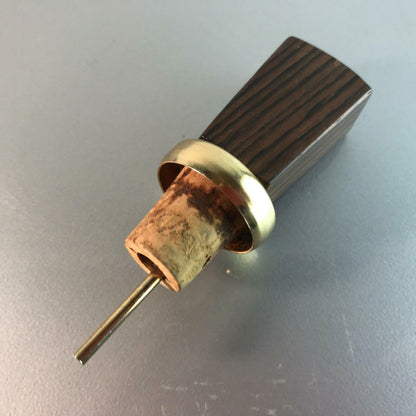 Ausgießer Teak Holz Messing Vintage 50er 60er Schnapsausgießer Spender