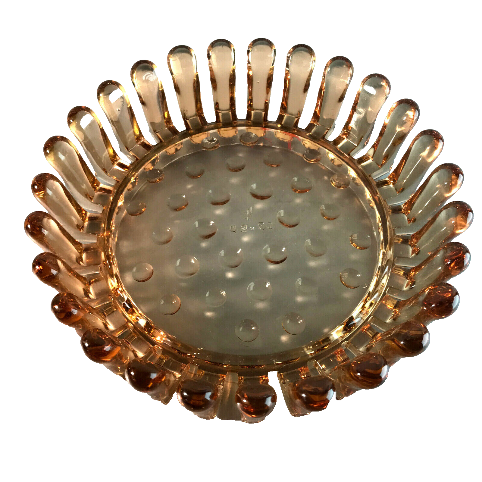 VINTAGE Schale 50er 60er MID CENTURY Rosalin rosa Schüssel D 21 cm Glas Deko