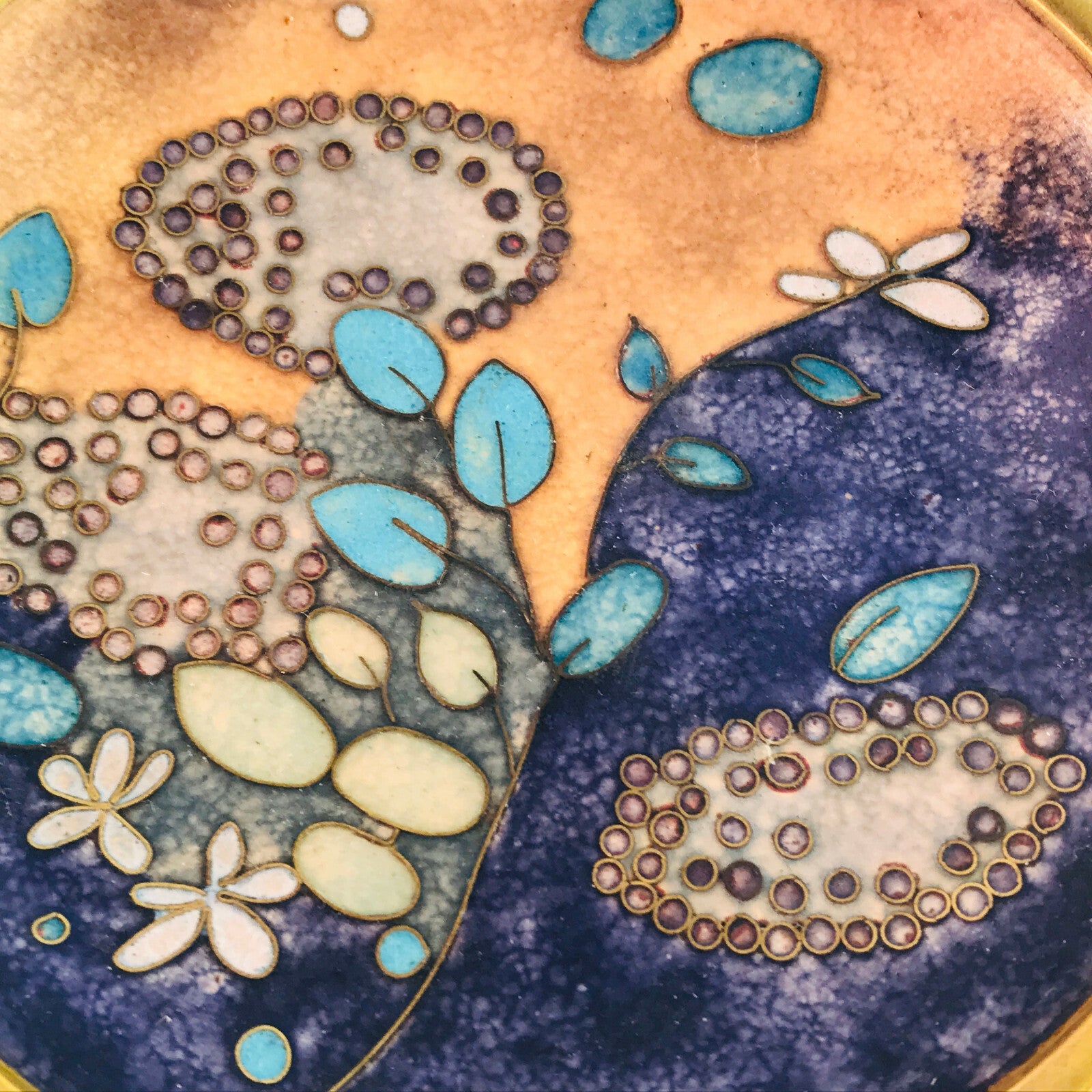 Käthe RUCKENBROD (sig.) Teller Matt Emaille 50er MID CENTURY Mattemaille