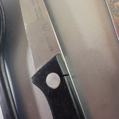 Küchenhelfer Konvolut Küchenmesser schwarz Salatbesteck Besteck Löffel