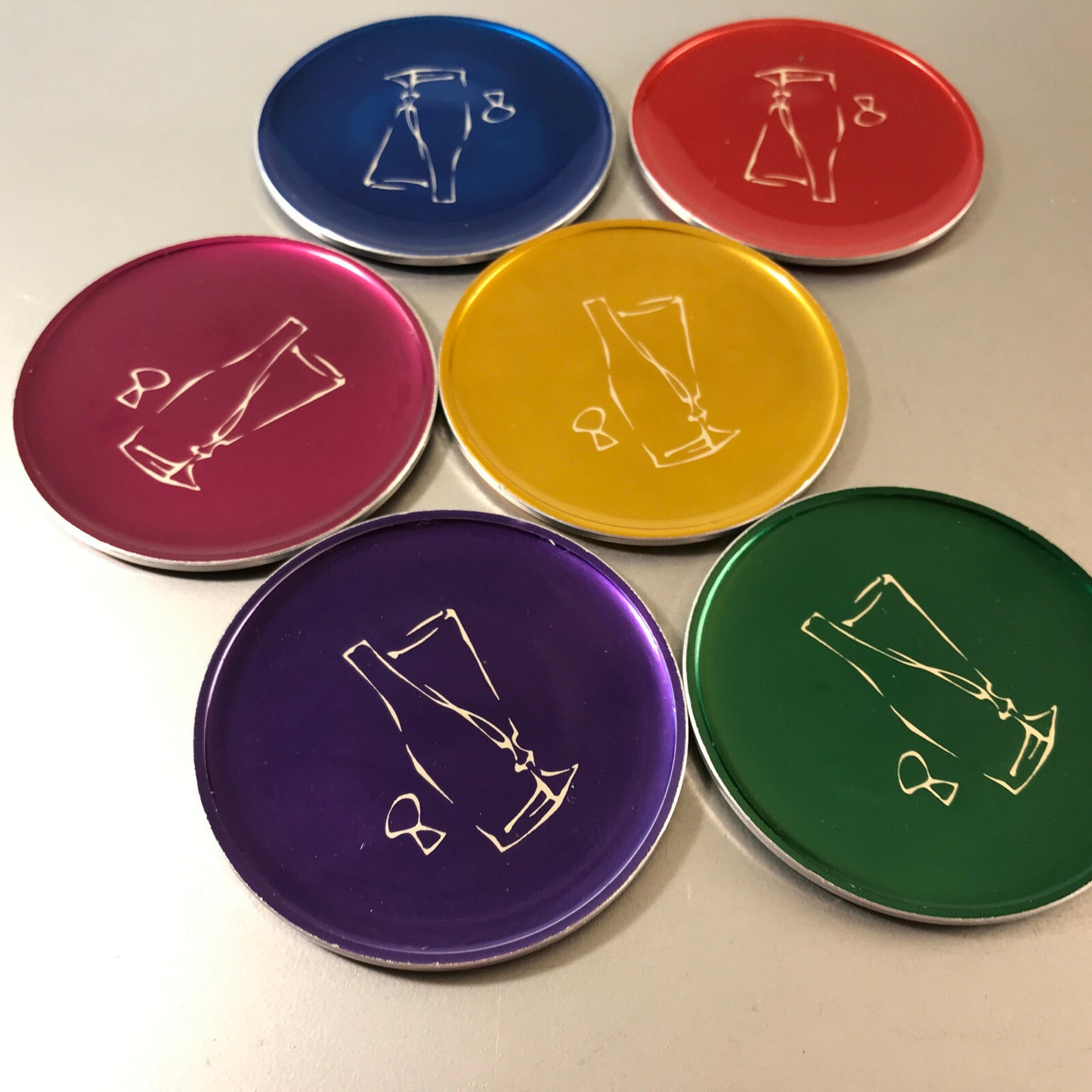 Untersetzer 50er 60er Vintage 9,4 cm Teller Bjorn Engo EMALOX Norway