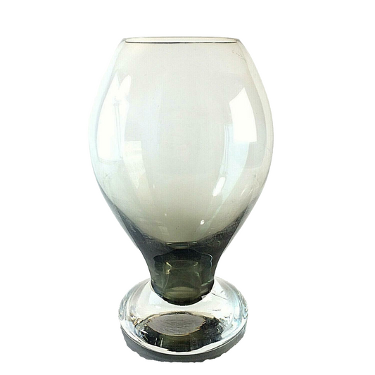Rauchglas Vase 24 cm 50er 60er MID CENTURY Glas 