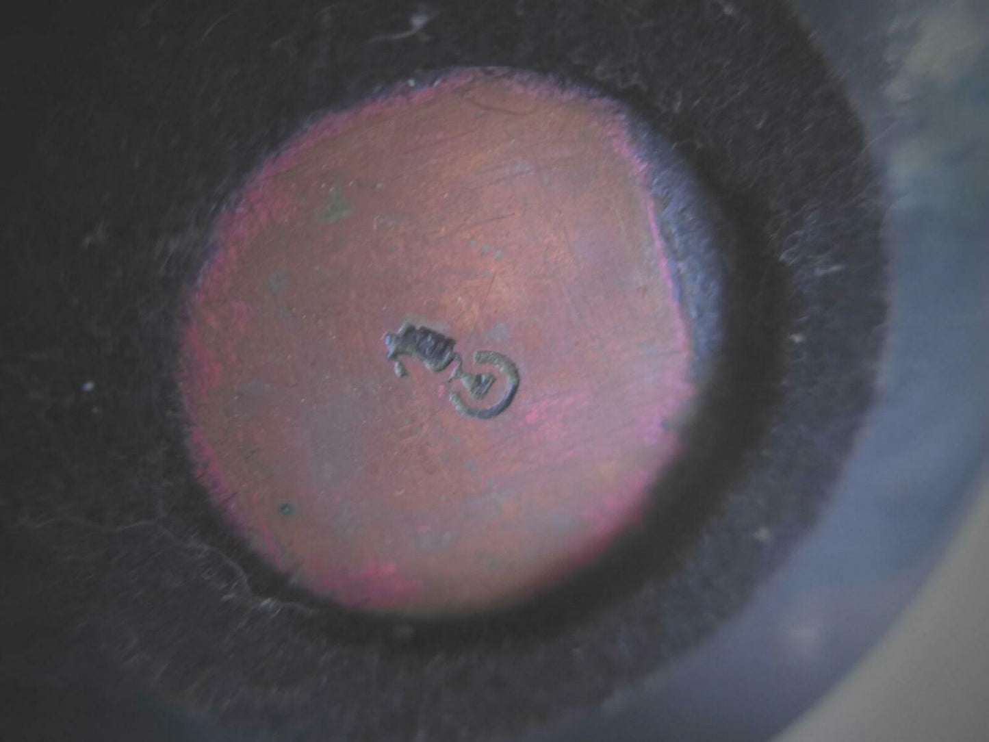 KUPFER Emaille Tellerchen 50er 60er MID CENTURY emailliert Untersetzer Set Deko