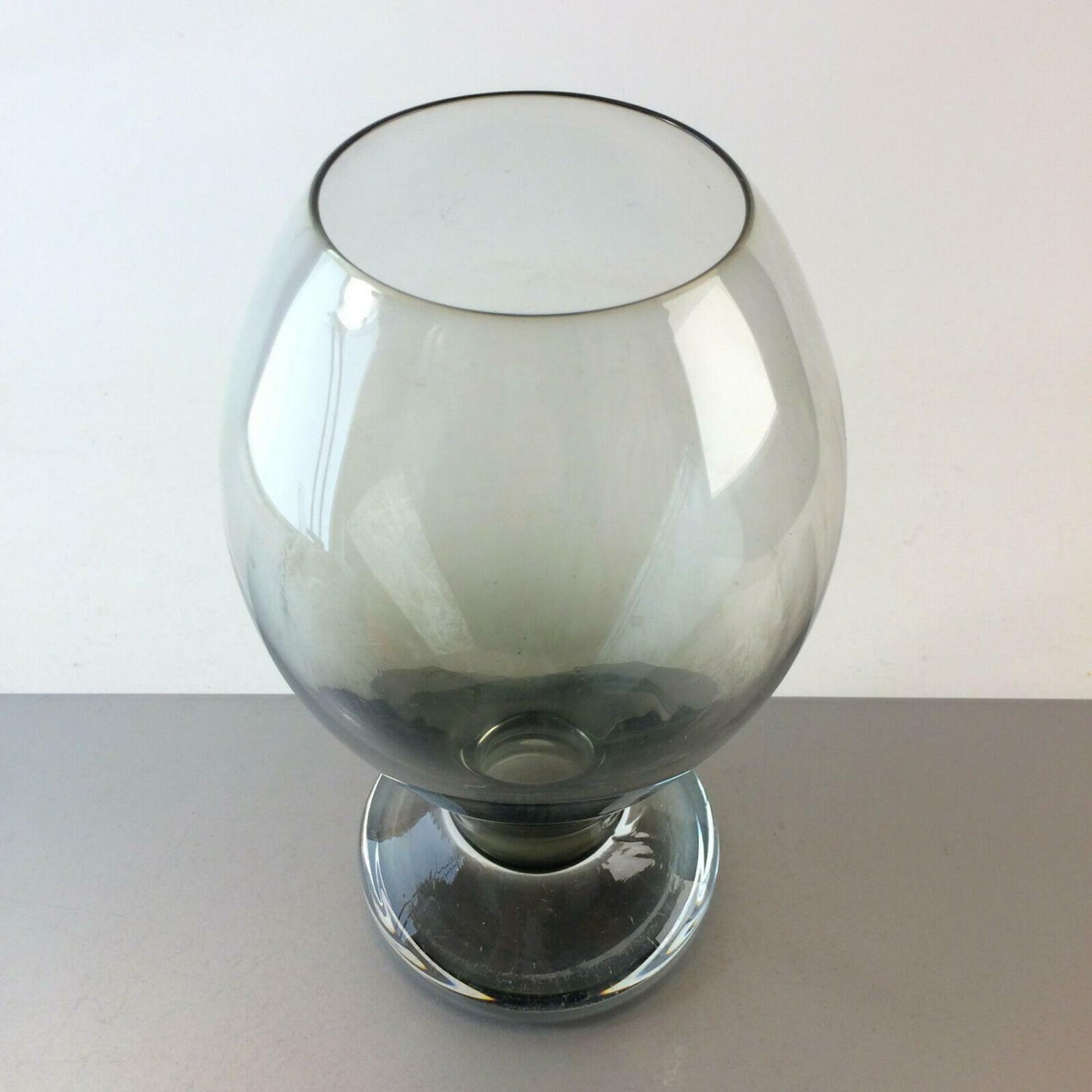 Rauchglas Vase 24 cm 50er 60er MID CENTURY Glas 