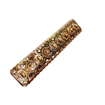 BROSCHE filigran 835H Silber versilber gepunzt gestempelt 6,4 cm