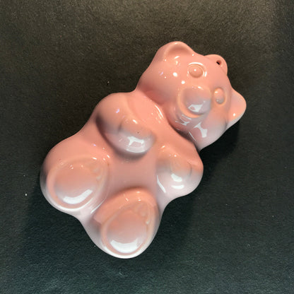 Vintage Keramik Puddingform  BÄR rosa  Backform 50er 60er MID CENTURY