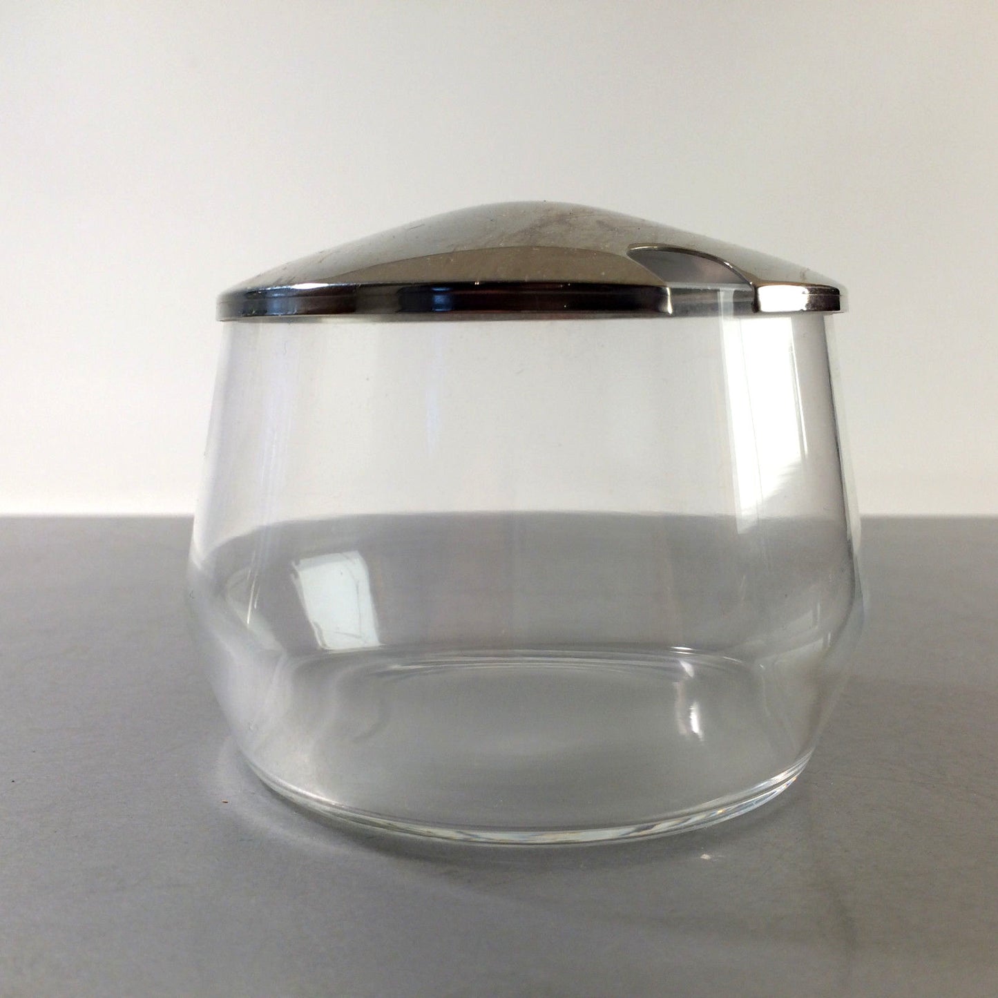 QUIST 60er 70er 6er Deckeldose Dose H 7 cm Edelstahl Glas