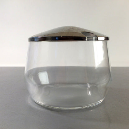 QUIST 60er 70er 6er Deckeldose Dose H 7 cm Edelstahl Glas
