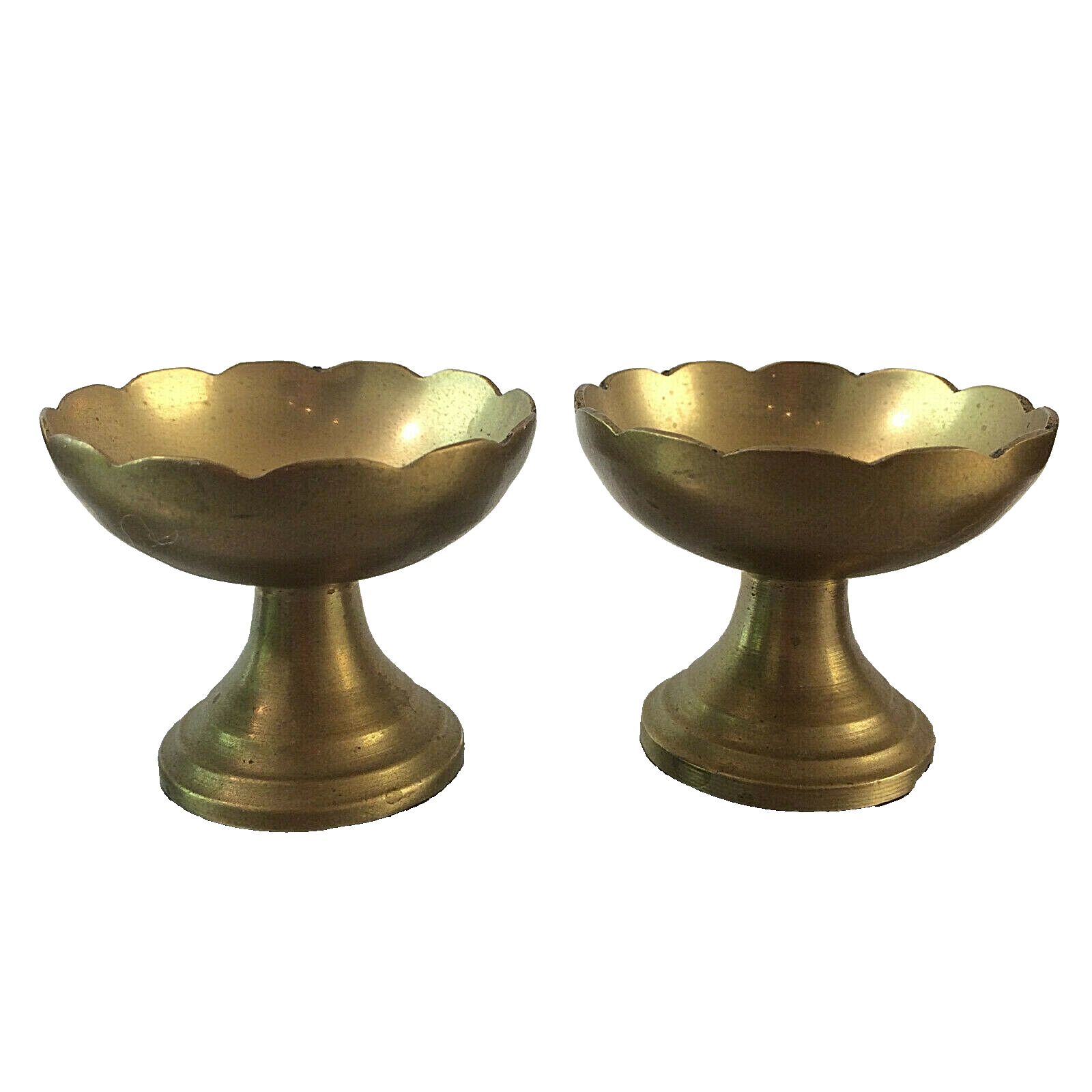 Messing Eierbecher Becher 50er 60er Vintage H 4 cm 4er Set