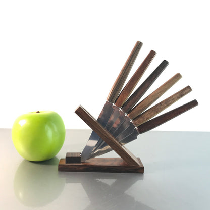 OBSTMESSER Set Messer TEAK Holz SOHLINGEN El. Herder Edelstahl 50er 60er