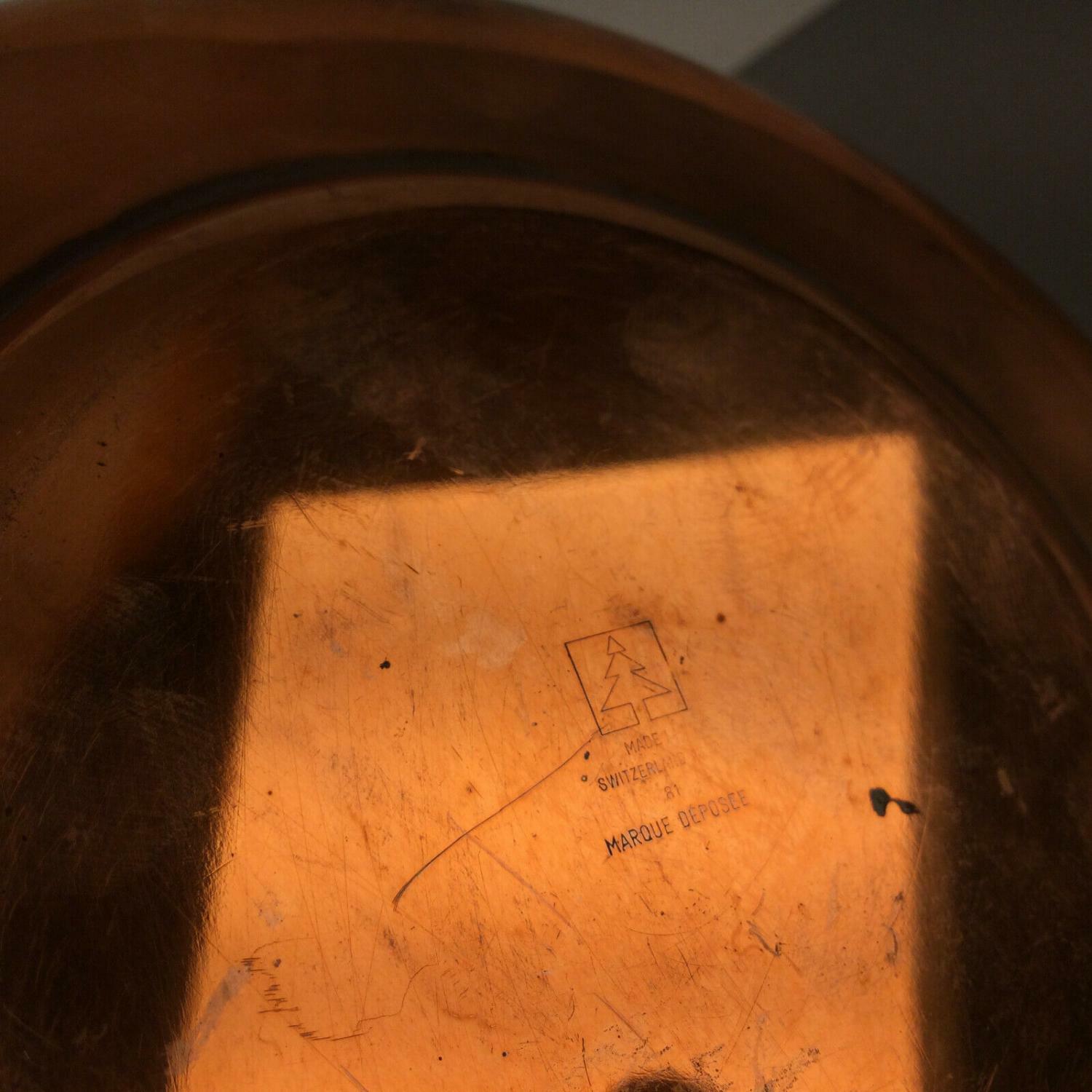 Swiss MARQUE DISPOEE Kupfer Fonduetopf FONDUE Topf Stieltopf 50er 60er