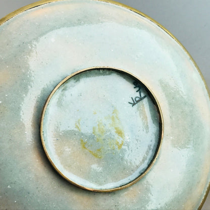 Käthe RUCKENBROD (sig.) Teller Matt Emaille 50er MID CENTURY Mattemaille