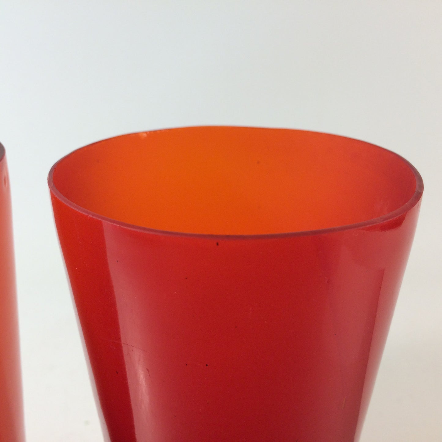 Wassergläser - 2er Set - rot Gläser Glas Vintage 14,3 cm Handgefertigt Deko