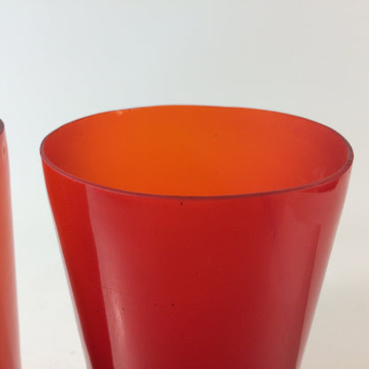 Wassergläser - 2er Set - rot Gläser Glas Vintage 14,3 cm Handgefertigt Deko