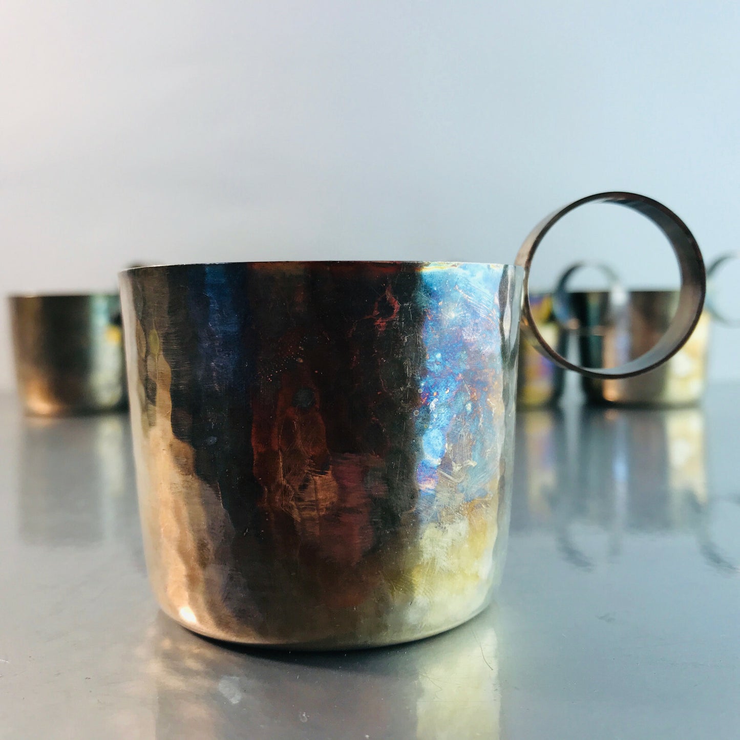 Art Déco Teetassen 30er 40er 50er VINTAGE Tassen Halter versilbert