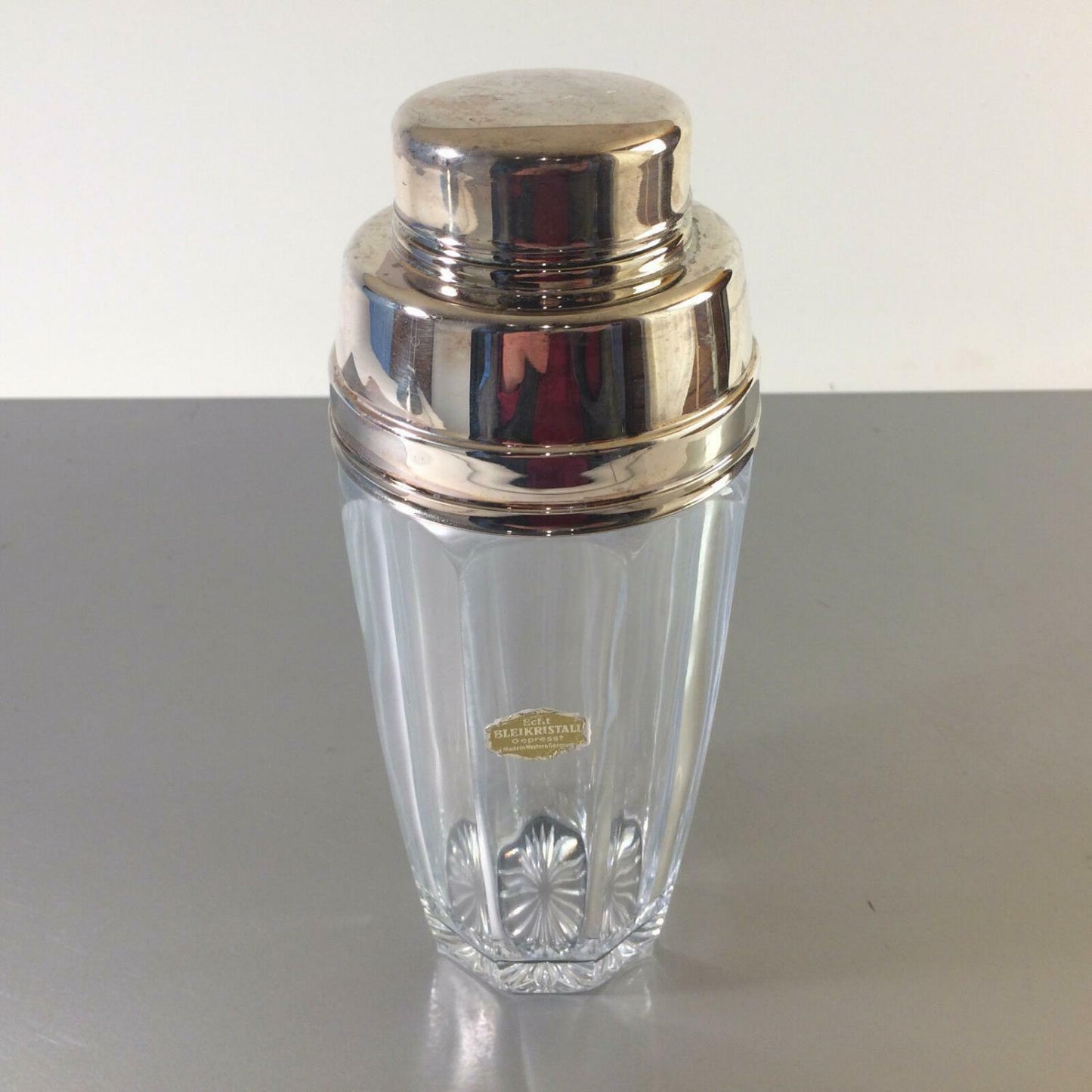 SHAKER Cocktailshaker Glas H 20,5 cm Pressglas 60er 70er