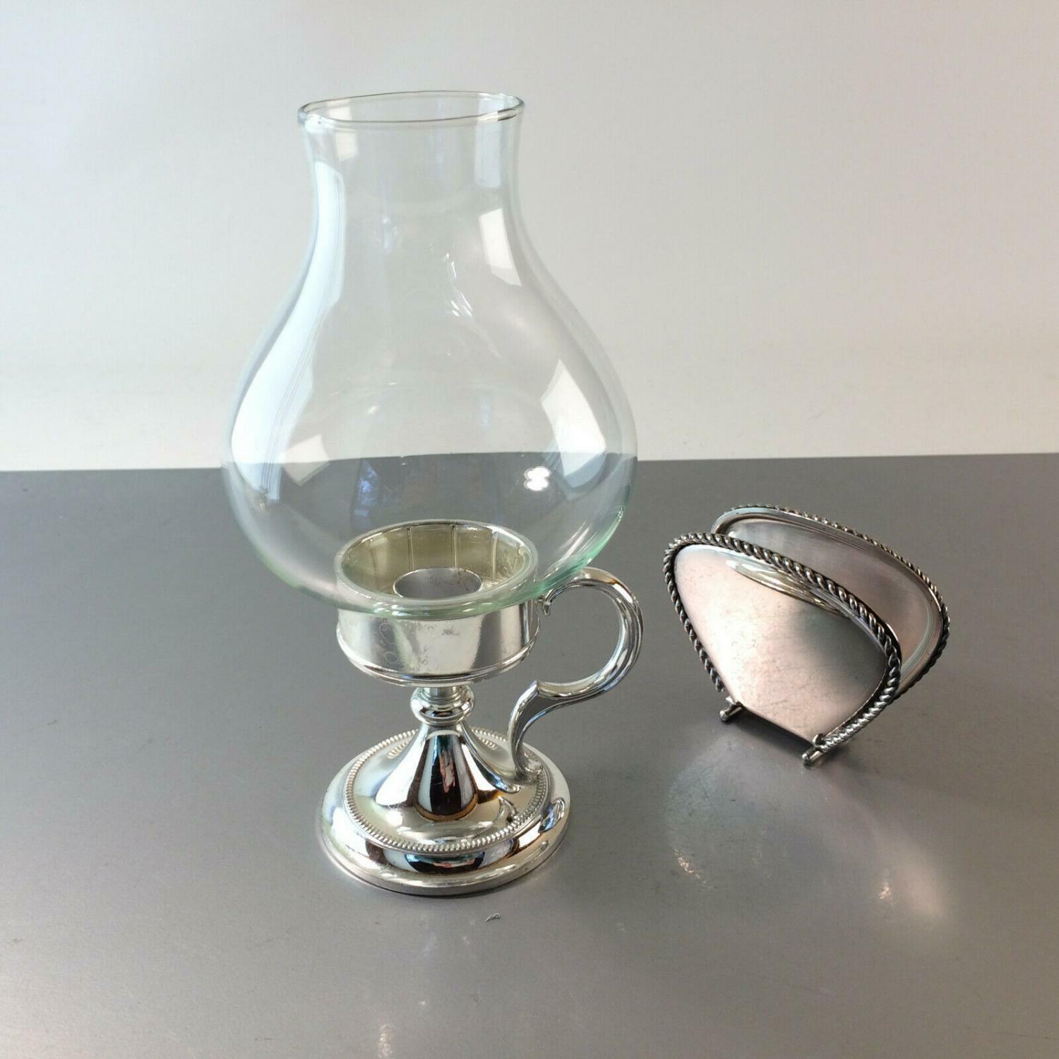 BMF Windlicht Kerzenhalter + Seriettenhalter 20 cm 60er 70er MID CENTURY