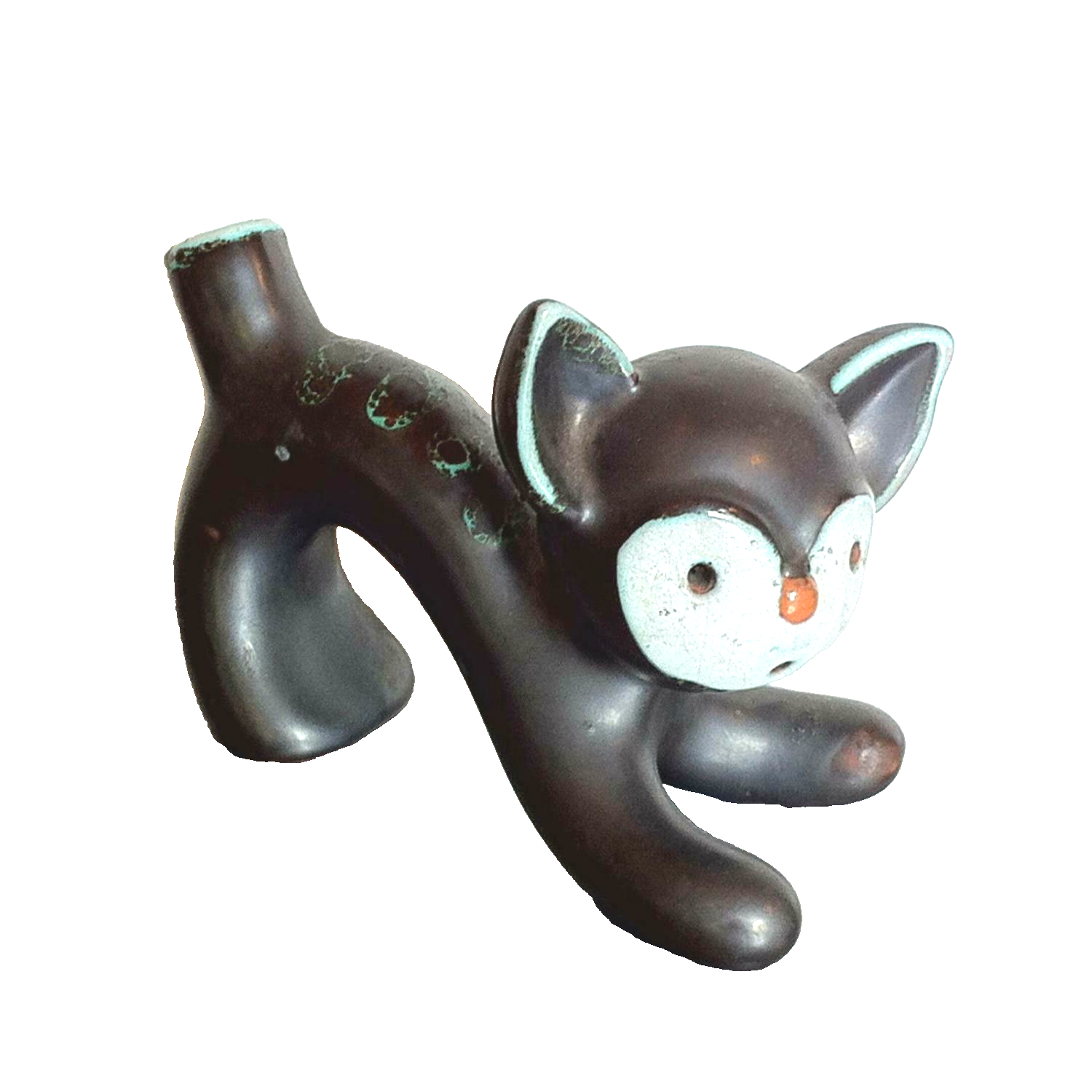 Große Walter BOSSE Katze Keramik KARLSRUHER Majolika 50er 60er 