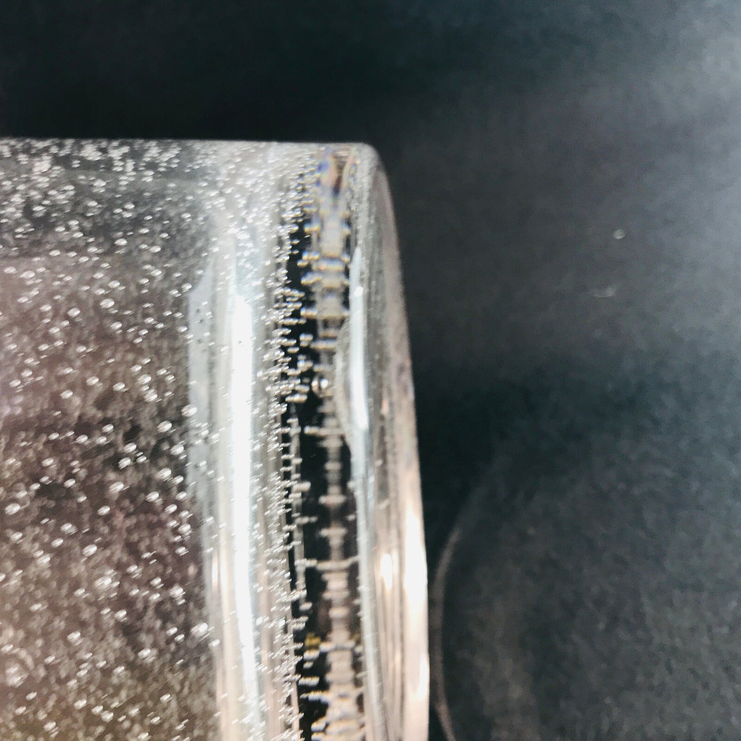 Glas Vase Vintage Luftblasen klarglas Lufteinschlüsse Schaumglas 22,5 cm