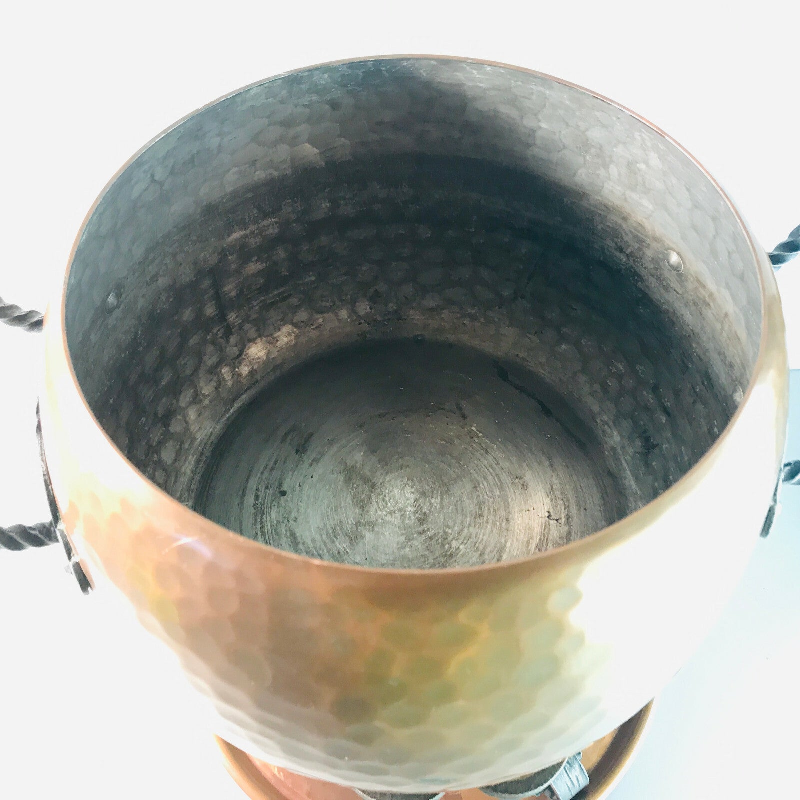 stöckli Swiss FONDUE Topf Vintage Kupfer 60er Fonduetopf Stövchen Brenner