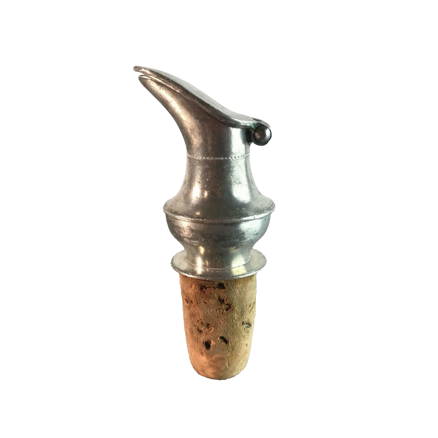 Ausgießer Zinn Vintage 50er 60er Schnapsausgießer Spender Schnabel