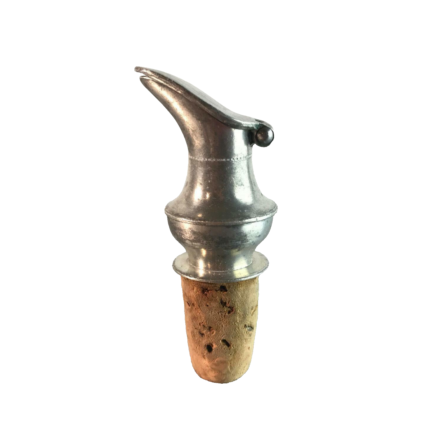 Ausgießer Zinn Vintage 50er 60er Schnapsausgießer Spender Schnabel