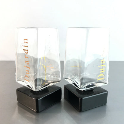 Dujardin Likörgläser Schnapsgläser Gläser - 2er Set - 9,8 cm schwarz gold