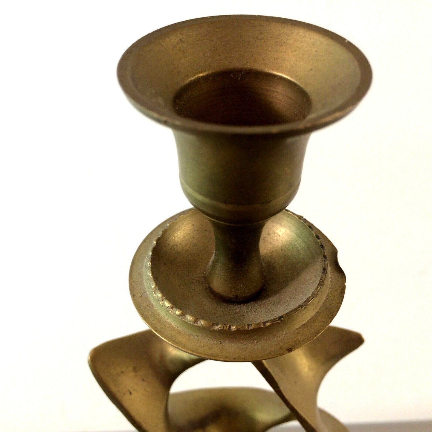 Messing Kerzenhalter 50er 60er Kerzenständer Vintage 18,5 cm Stern 